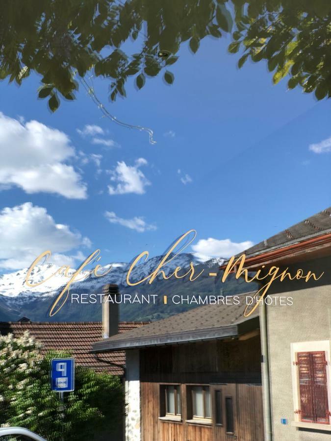 Cafe Cher-Mignon Et Chambres D'Hotes Chermignon-d'en Haut Екстериор снимка